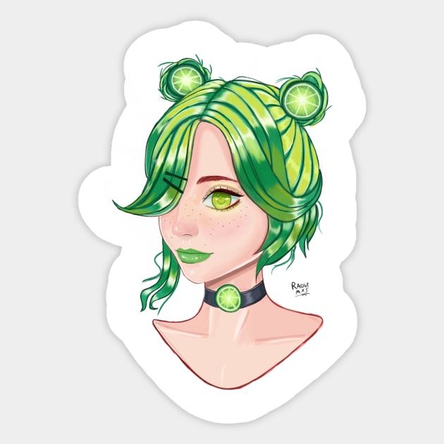 lemon girl Sticker by Artlovelight